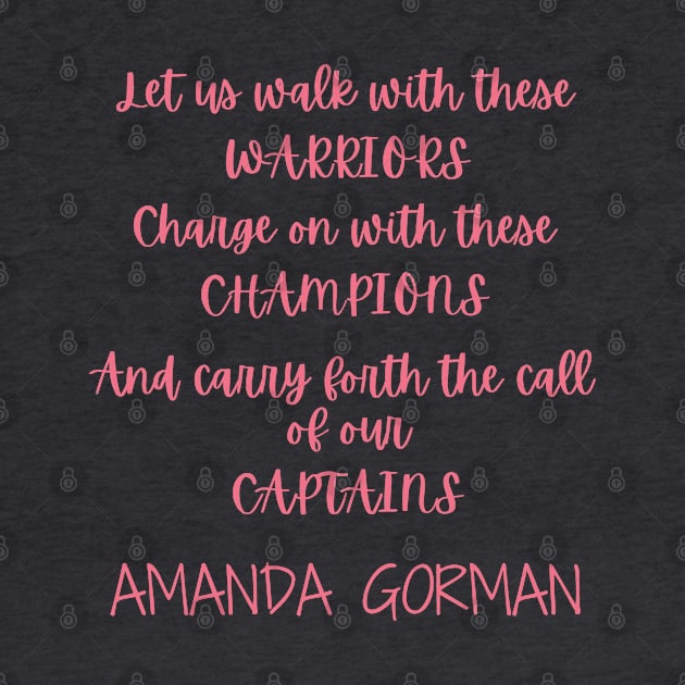 Amanda Gorman Super Bowl Poem - Chorus of the Captains by WonderWearCo 